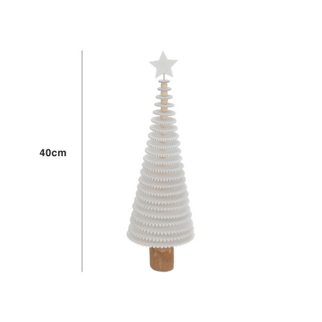 Árvore Natal Madeira Branca 40CM - Image product