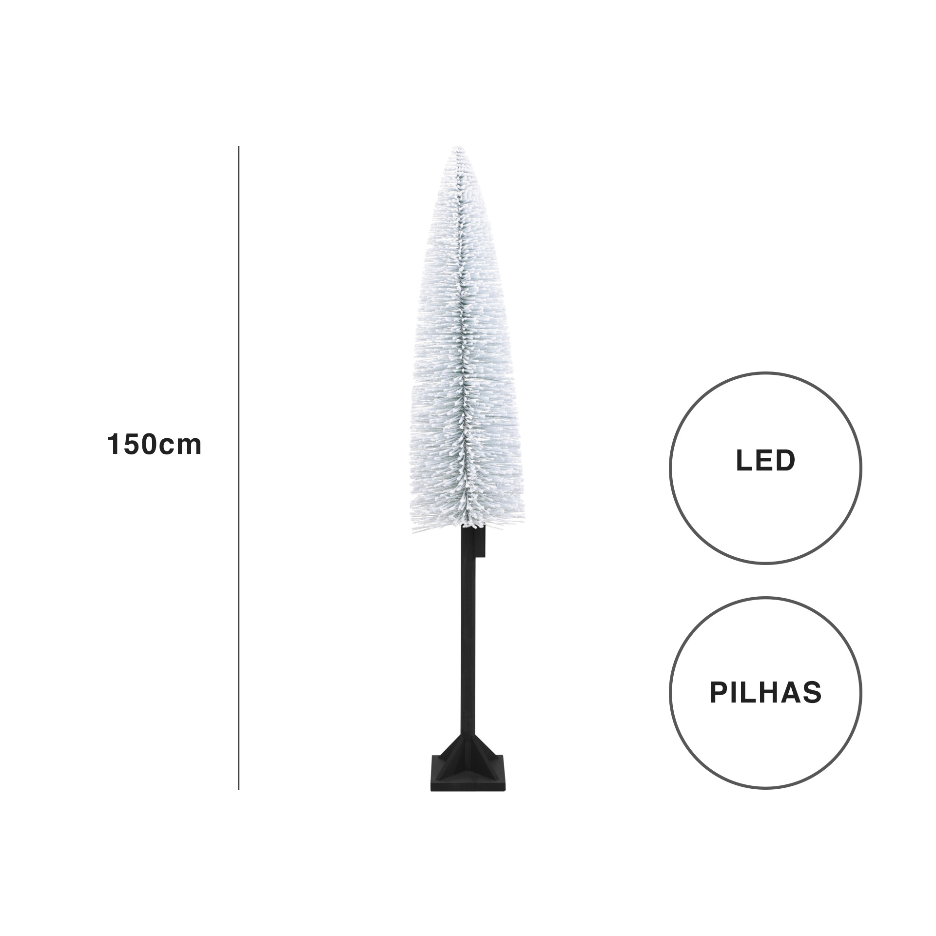 Árvore Natal Led Branca 150CM