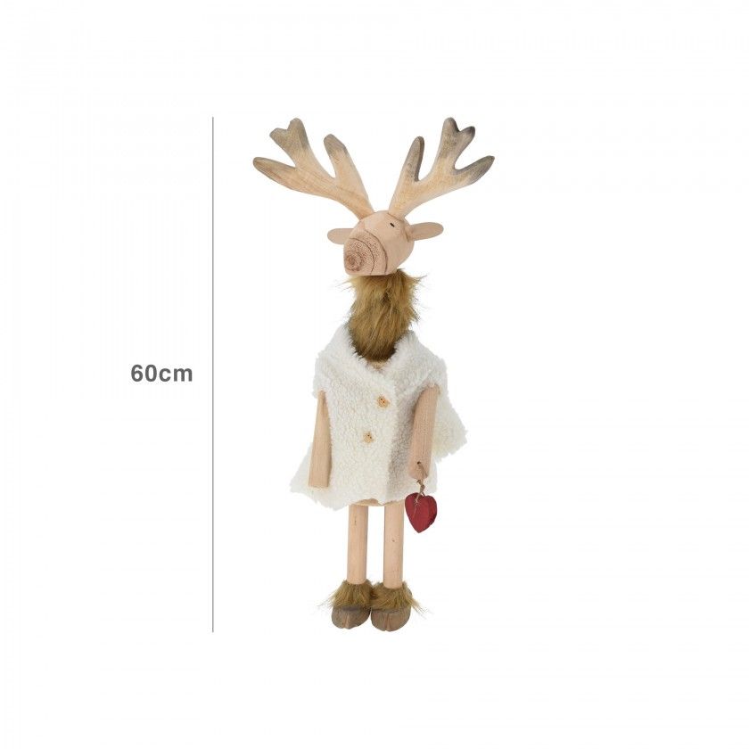 Figura Rena Madeira 29X15X60CM Figura Rena Madeira 29X15X60CM