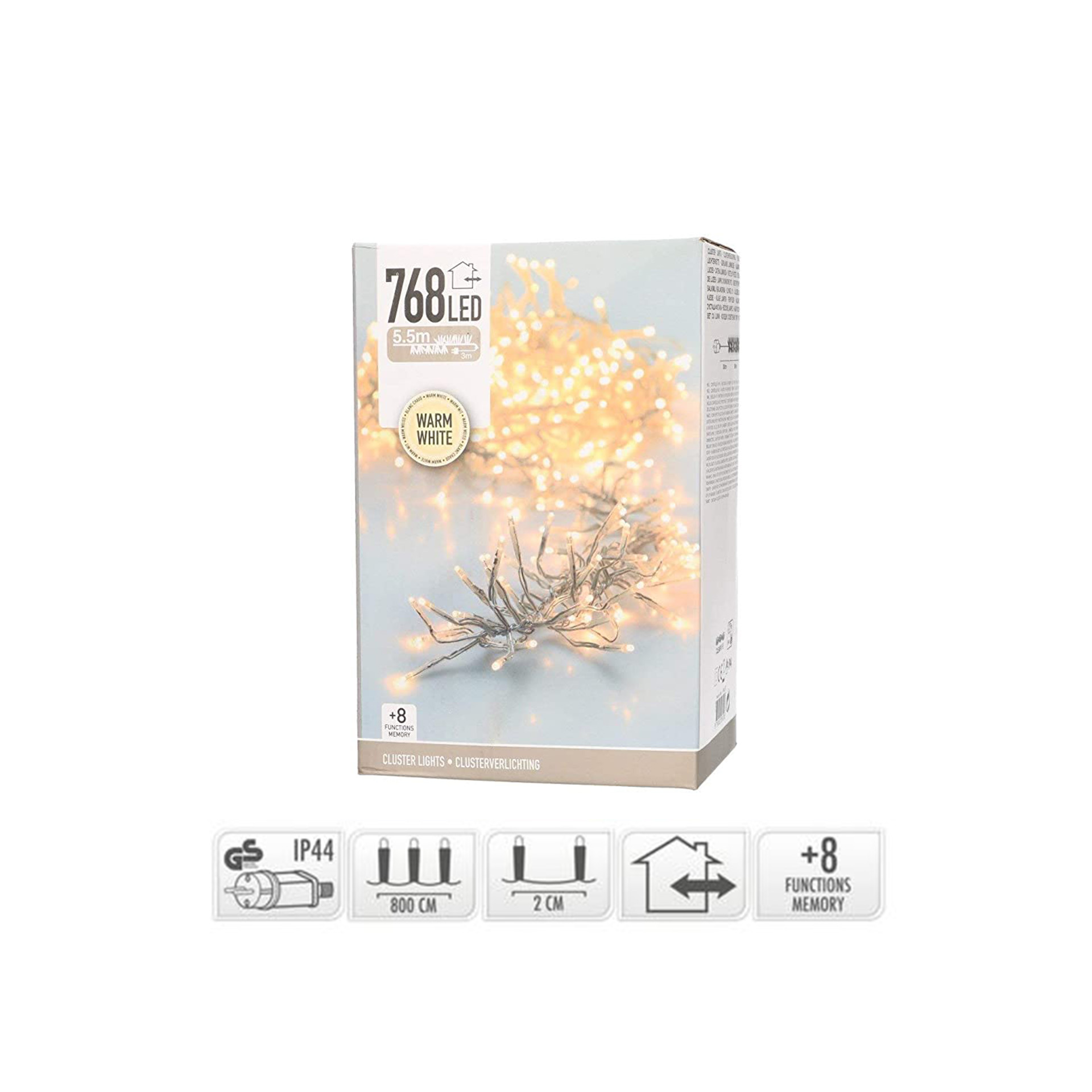 Grinalda 768 Leds Luz Quente 5.5M