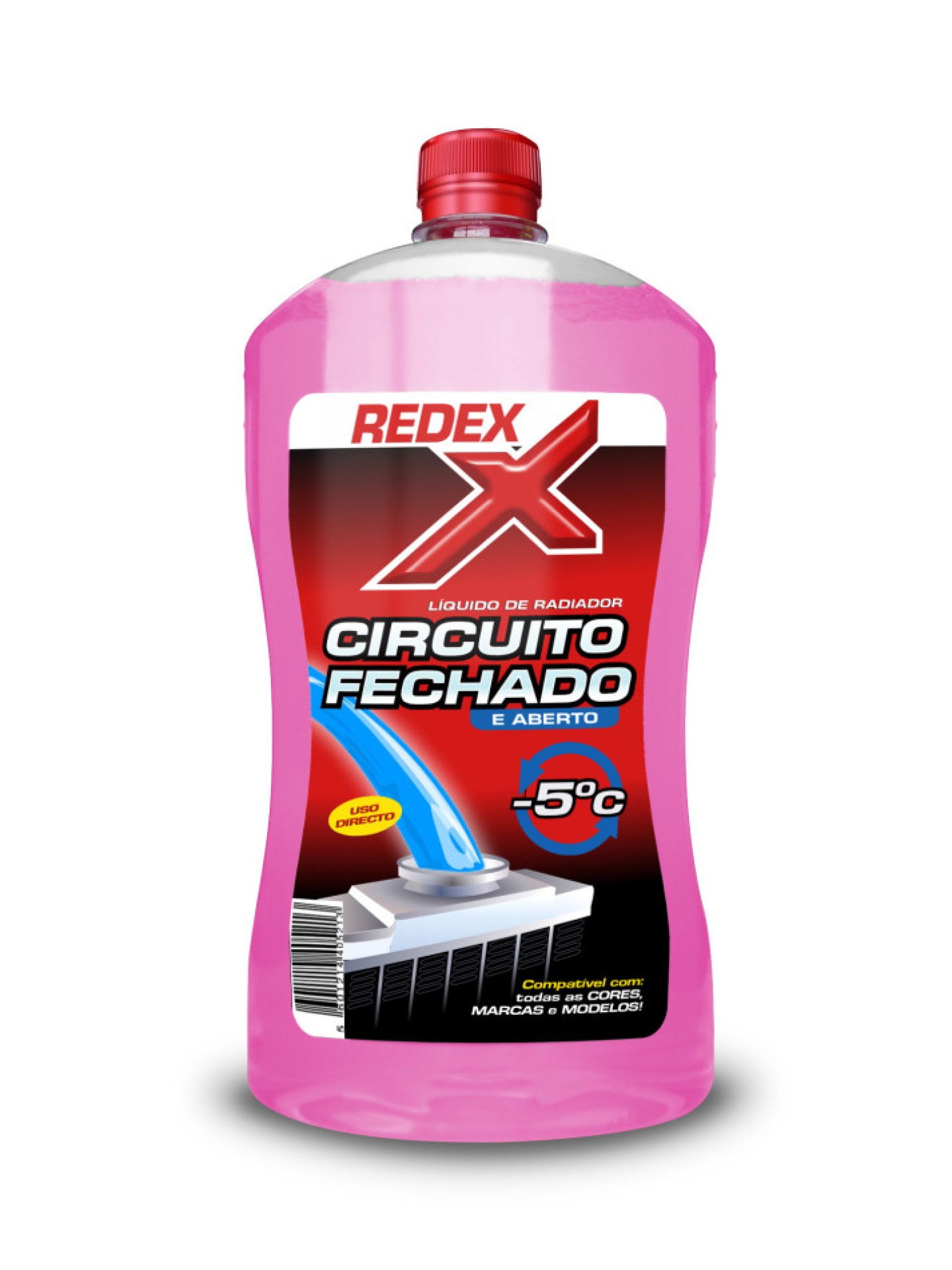 Líquido Radiador Redex Circuito Fechado 1000ml Rosa