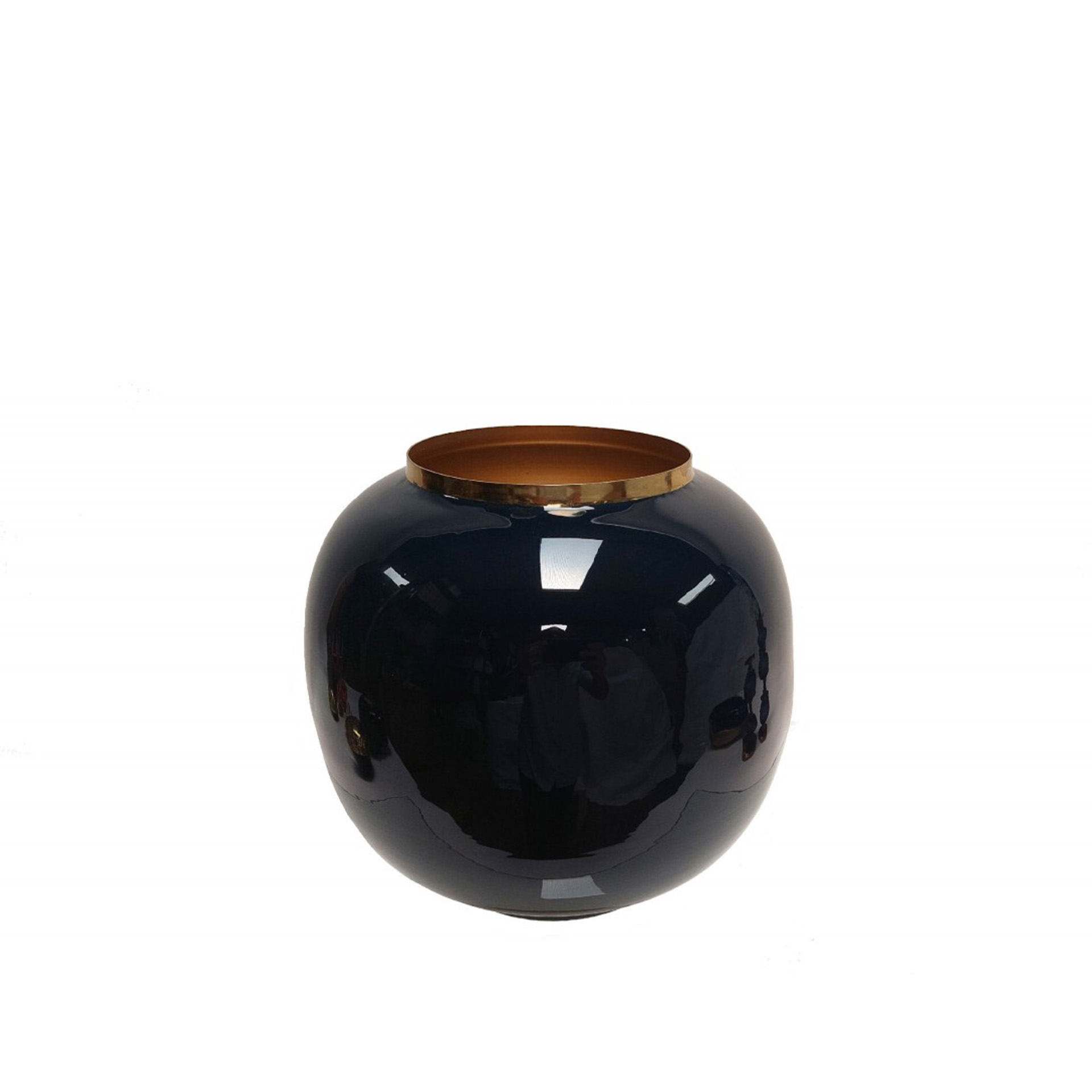 Jarra Redonda Azul 22X22X22CM