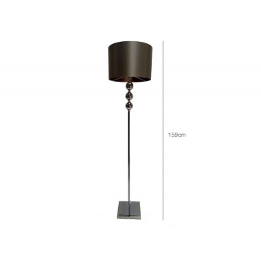 Candeeiro Preto 38X38X159CM