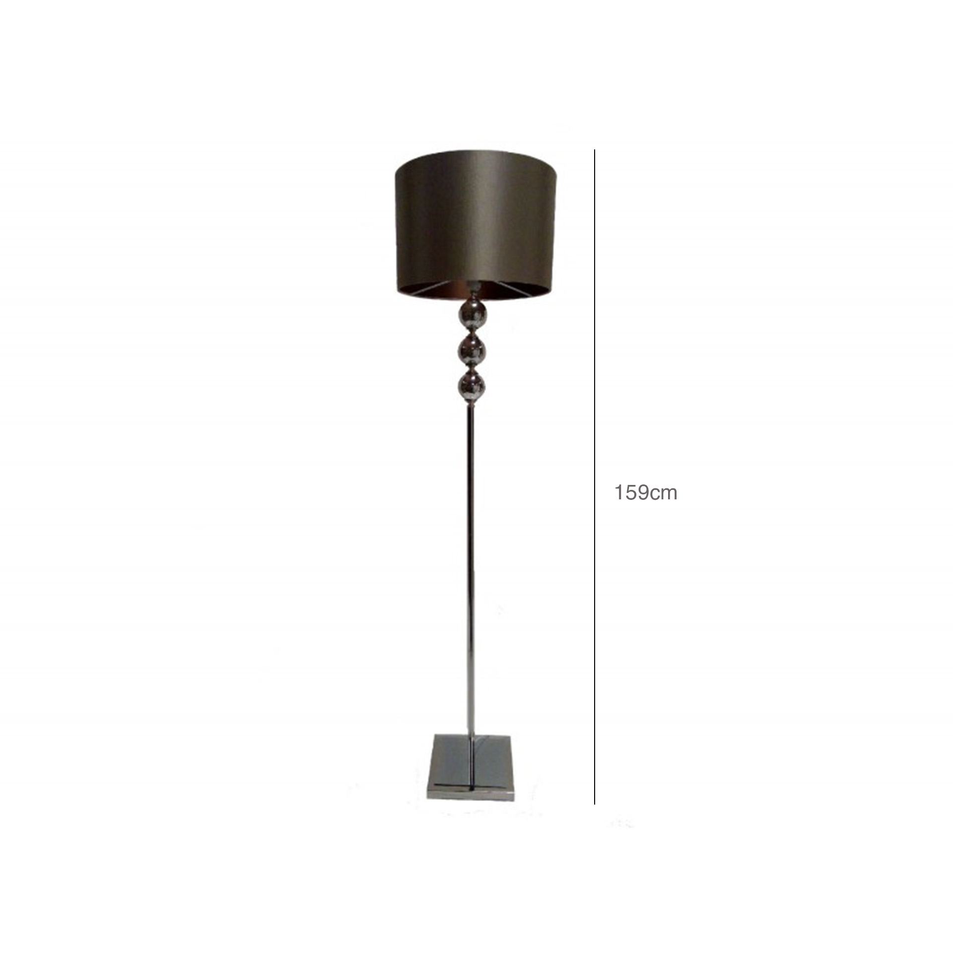 Candeeiro Preto 38X38X159CM
