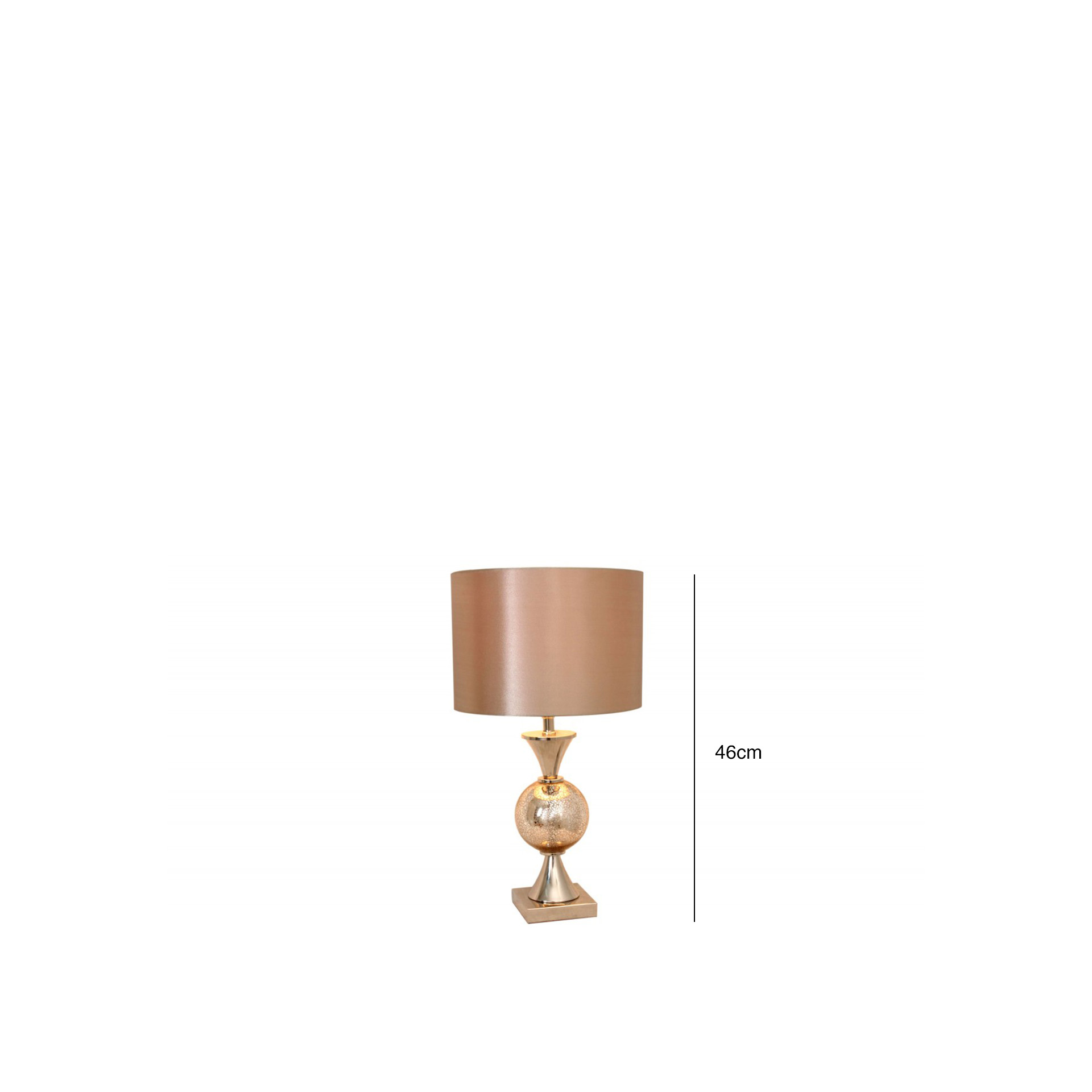 Candeeiro Dourado 25X25X46CM