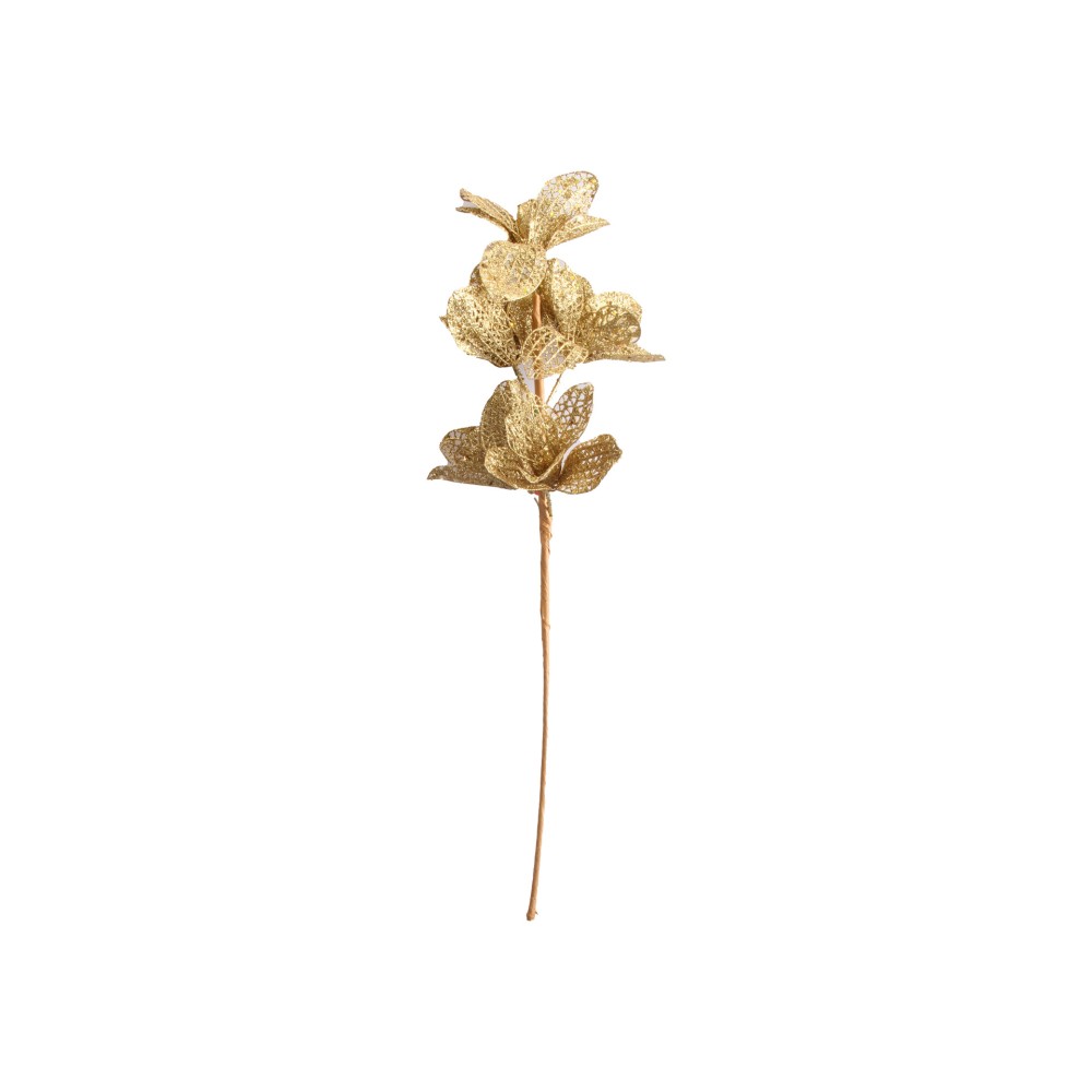 Ramo Poinsetia Dourado 54X20X9CM