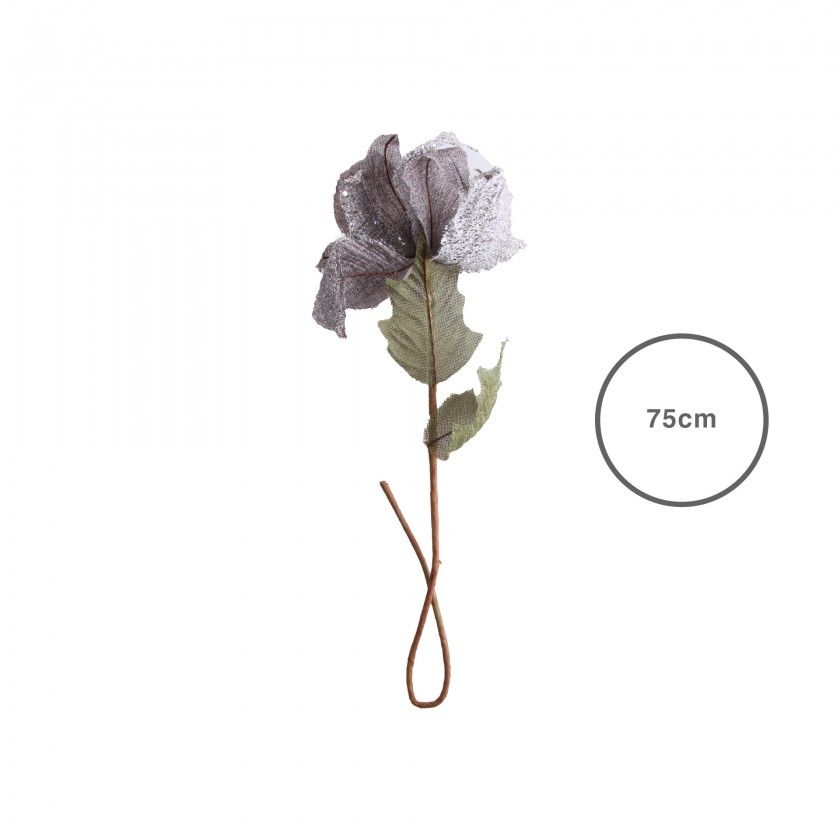 Flor Poinsetia Prateado 75CM Flor Poinsetia Prateado 75CM