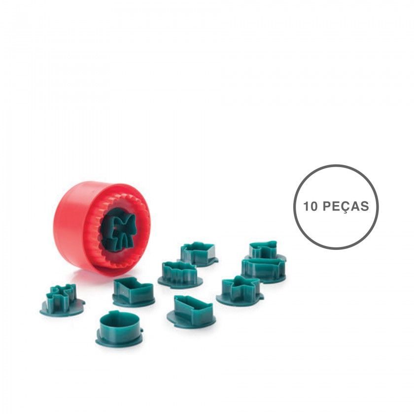 Corta Massa Linzer Natal 3cm Pack 10