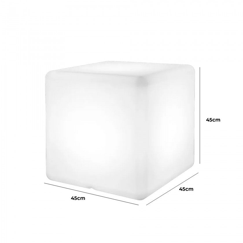 Cubo Decorativo Com Luz Branco 45X45X45CM Cubo Decorativo Com Luz Branco 45X45X45CM