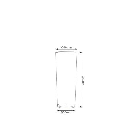 Copo Tubo Policarbonato Fosco 380ML ØX16CM - Image product