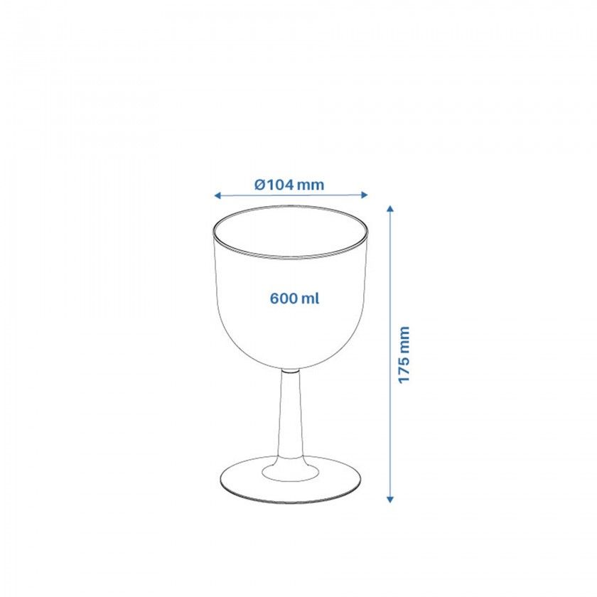 Copo Gin Polipropileno Eco Maleável Opaco 500ml 10.4X17.5cm Copo Gin Polipropileno Eco Maleável Opaco 500ml 10.4X17.5cm