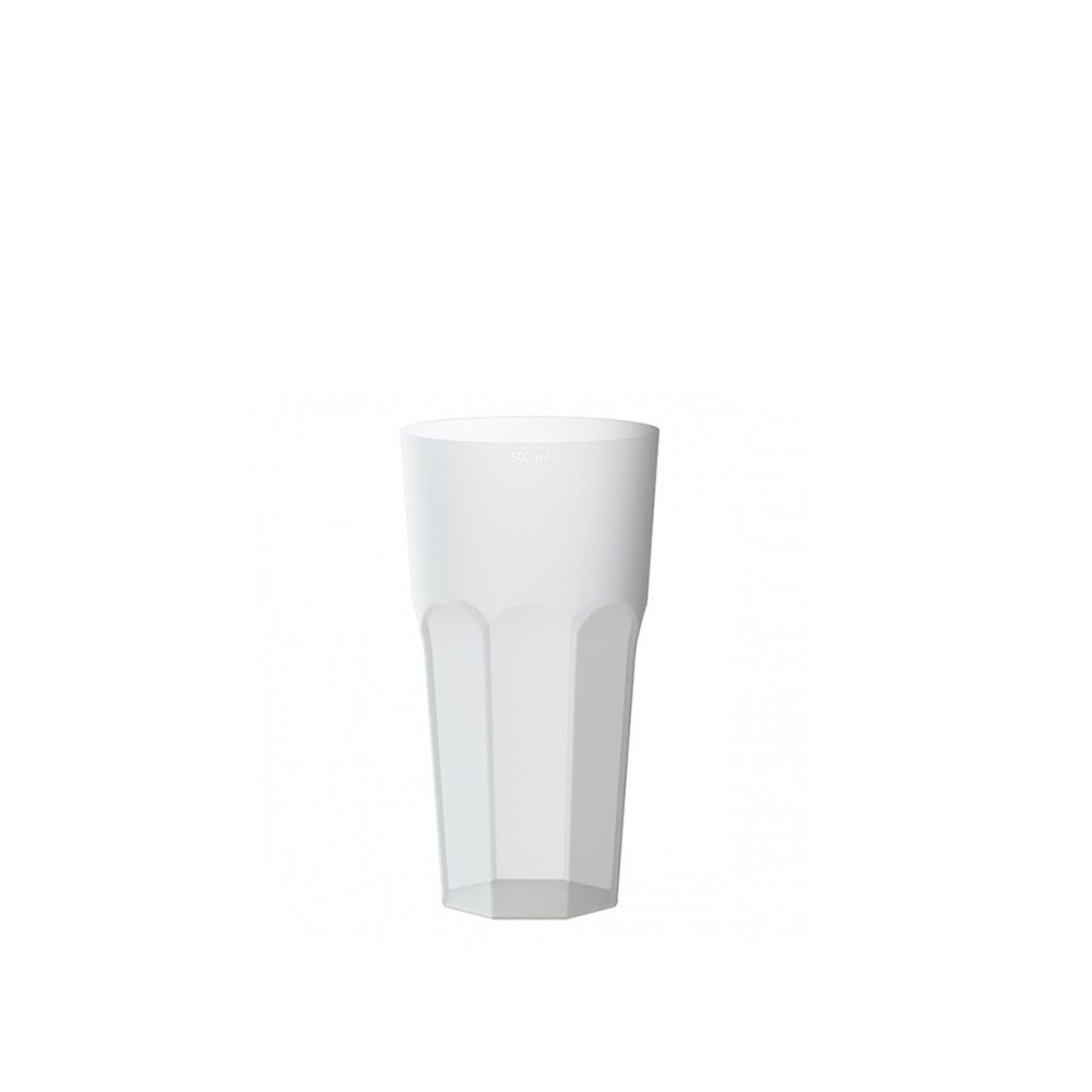 Copo Tubo Polipropileno Fosco 500ML 8.2X15.1CM