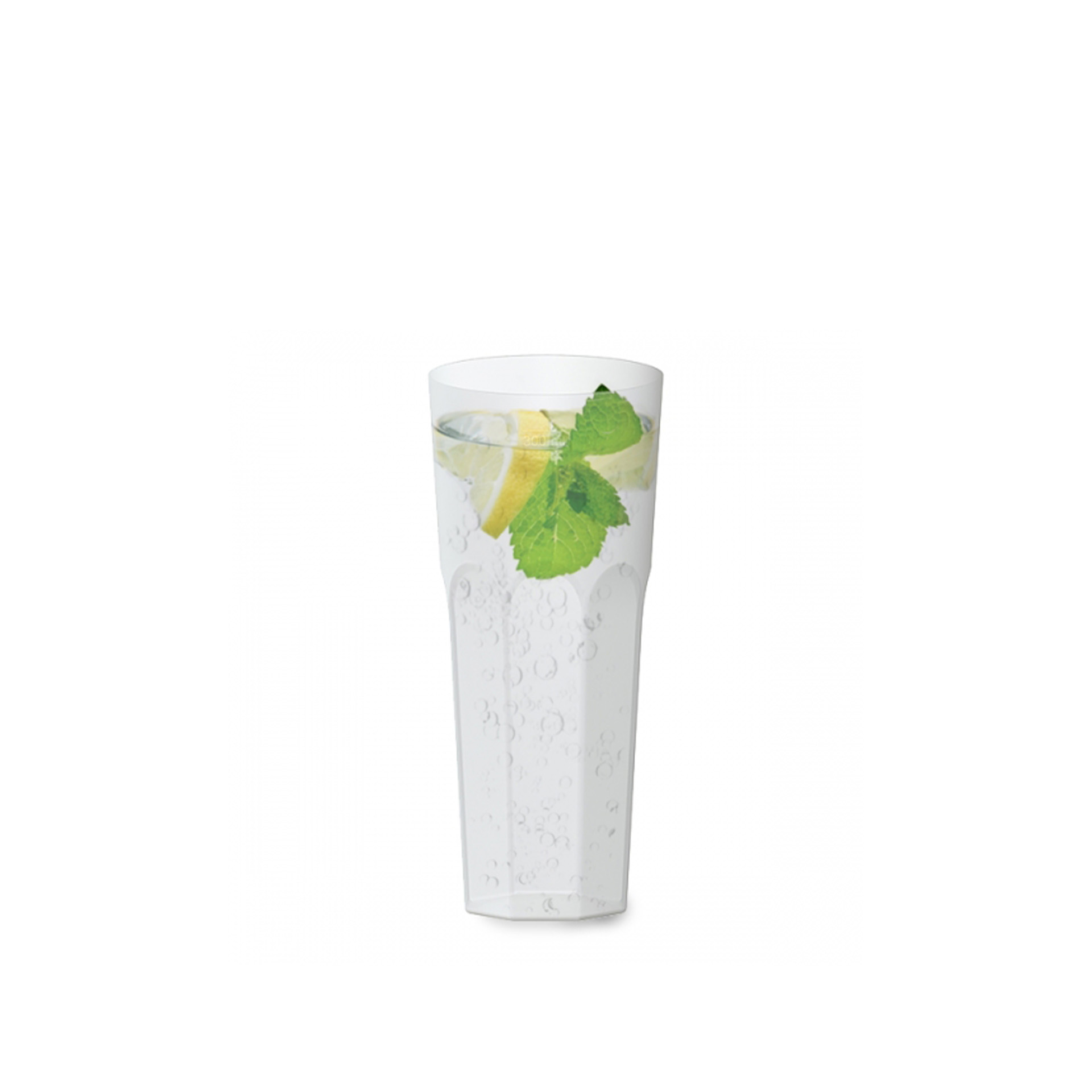 Copo Tubo Polipropileno Fosco 350ML 6.6X15.1CM