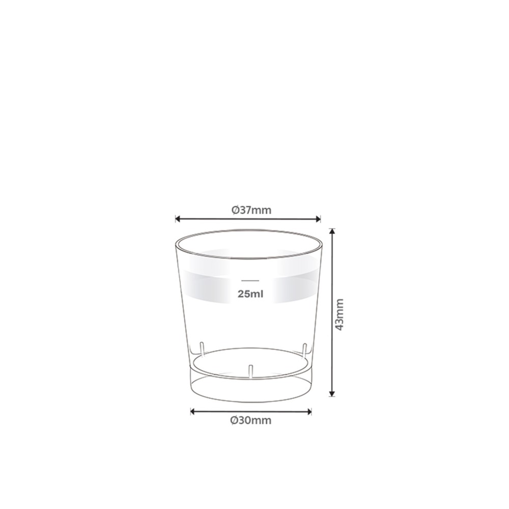 Copo Shot Polipropileno Transparente 25ML