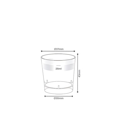 Copo Shot Polipropileno Transparente 25ML