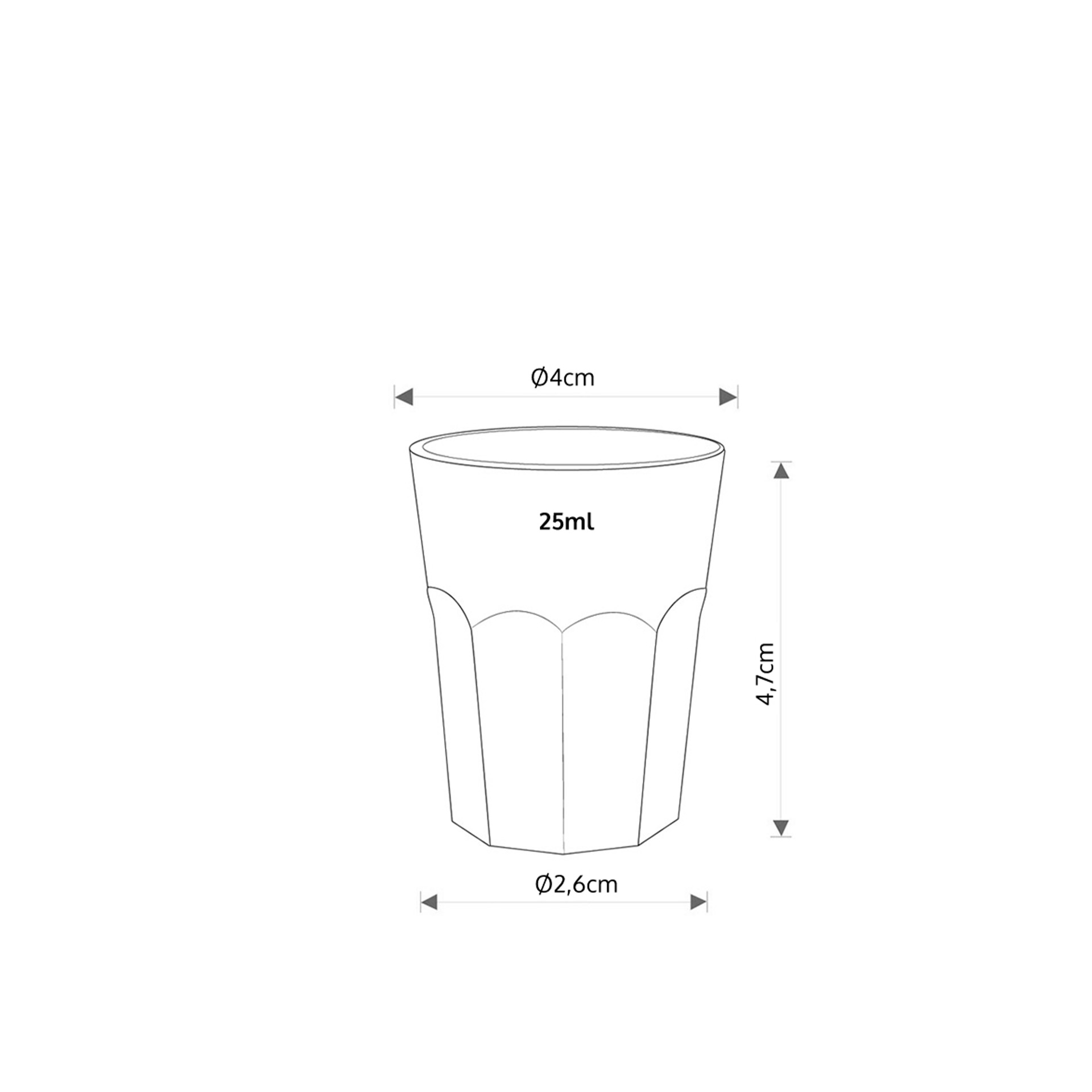 Copo Shot Polipropileno Transparente 25ML