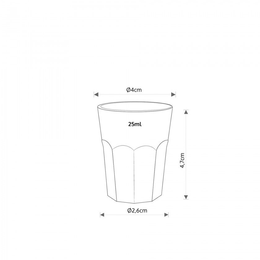 Copo Shot Polipropileno Transparente 25ML Copo Shot Polipropileno Transparente 25ML