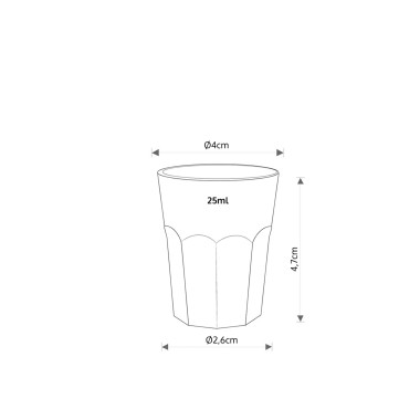 Copo Shot Polipropileno Transparente 25ML