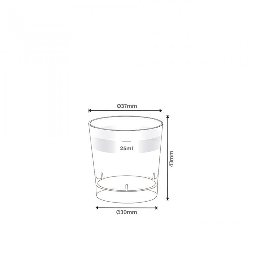 Copo Shot Polipropileno Transparente 25ML Copo Shot Polipropileno Transparente 25ML
