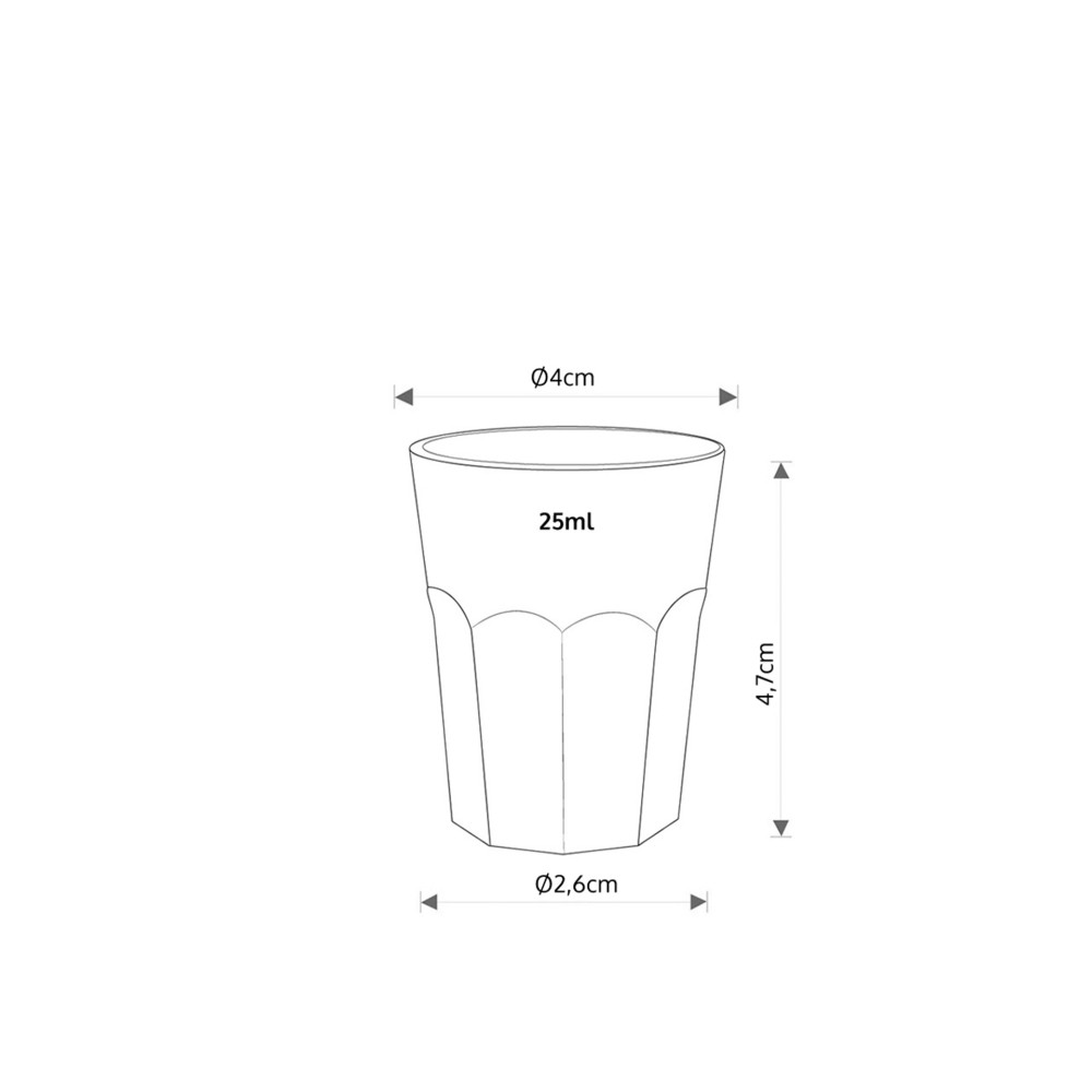 Copo Shot Polipropileno Transparente 25ML