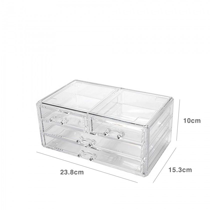Organizador Cosmticos Plstico Incolor 23.8X15.3X10cm