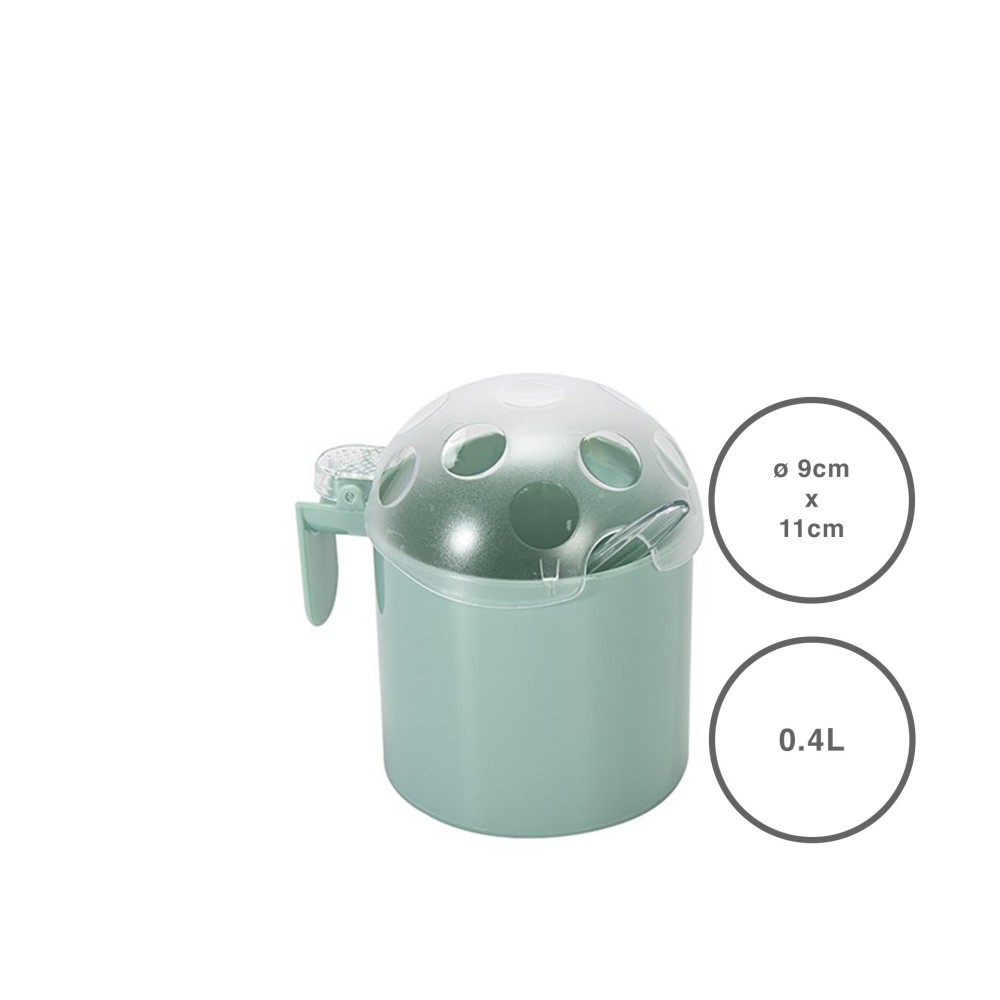 A�ucareiro Pl�stico com Colher Redondo Multicor 400ml 9X11cm