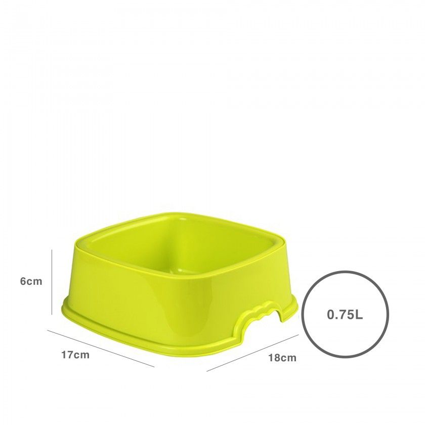 Comedouro Plástico Braco Quadrado Multicor 750ml 18X17X6cm Comedouro Plástico Braco Quadrado Multicor 750ml 18X17X6cm