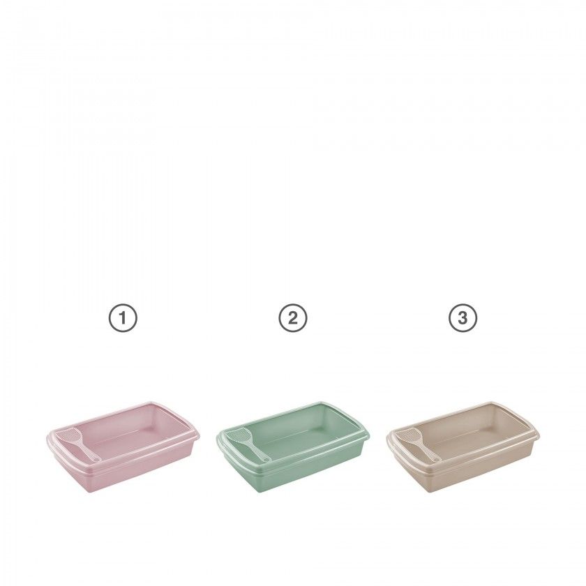 Caixa Higinica com P Plstico Cor Pastel 8000ml 48X29X11cm