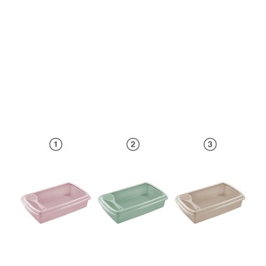 Caixa Higi�nica com P� Pl�stico Cor Pastel 8000ml 48X29X11cm