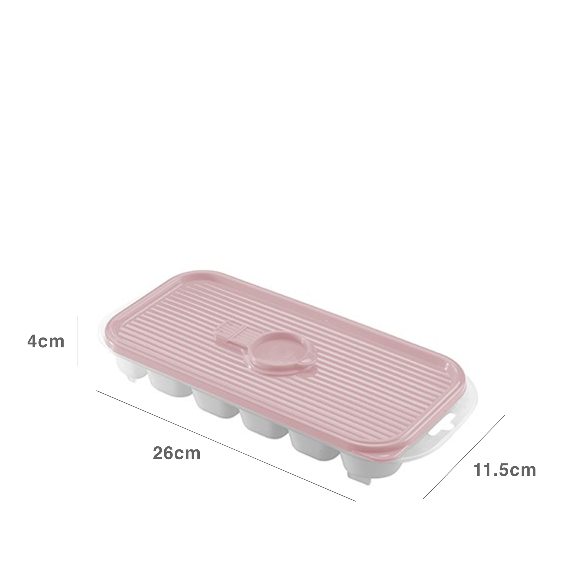 Cuvete Gelo com Tampa Plástico Multicor 26X11.5X4cm