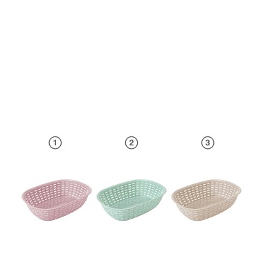 Cesto Pl�stico Rattan 3l 21X30X7.6cm Rosa