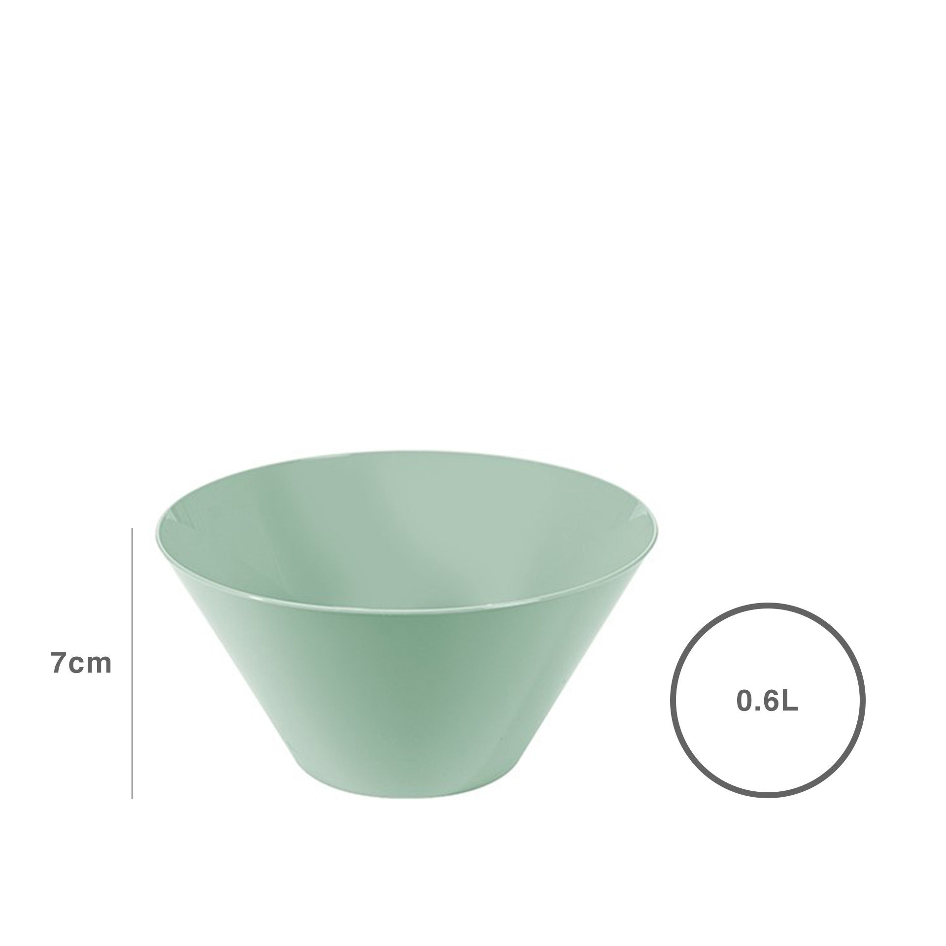 Saladeira Plástico Jovi Multicor 600ml 14.1X7cm