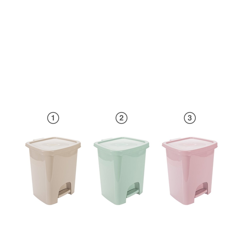 Balde Lixo com Pedal Pl�stico Multicor 6000ml 22.7X20.5X28.5cm