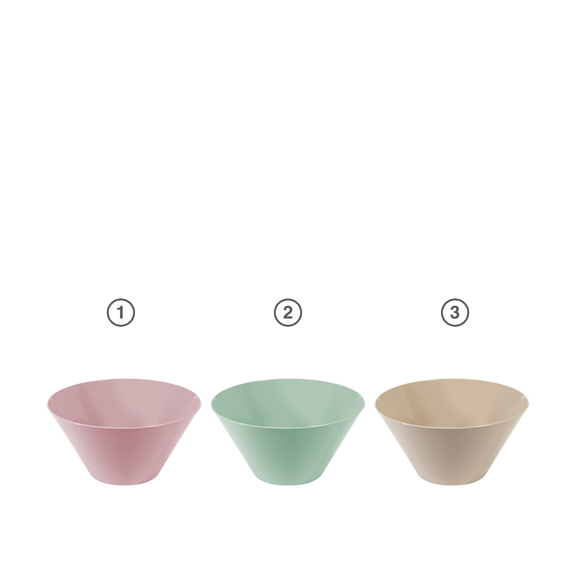 Saladeira Plástico Jovi Multicor 600ml 14.1X7cm