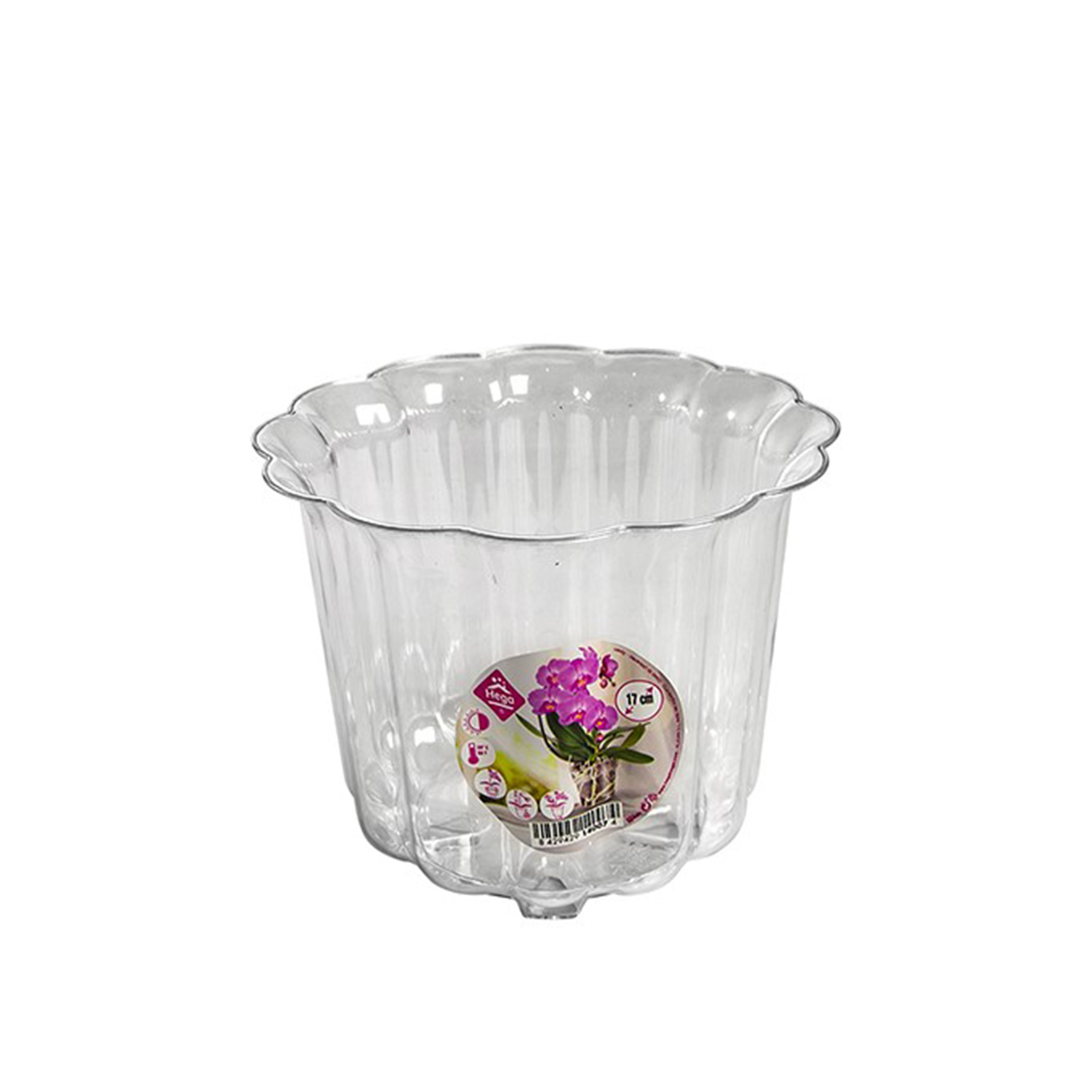 Vaso Plástico Marbella Redondo Transparente 1800ml 17X14cm