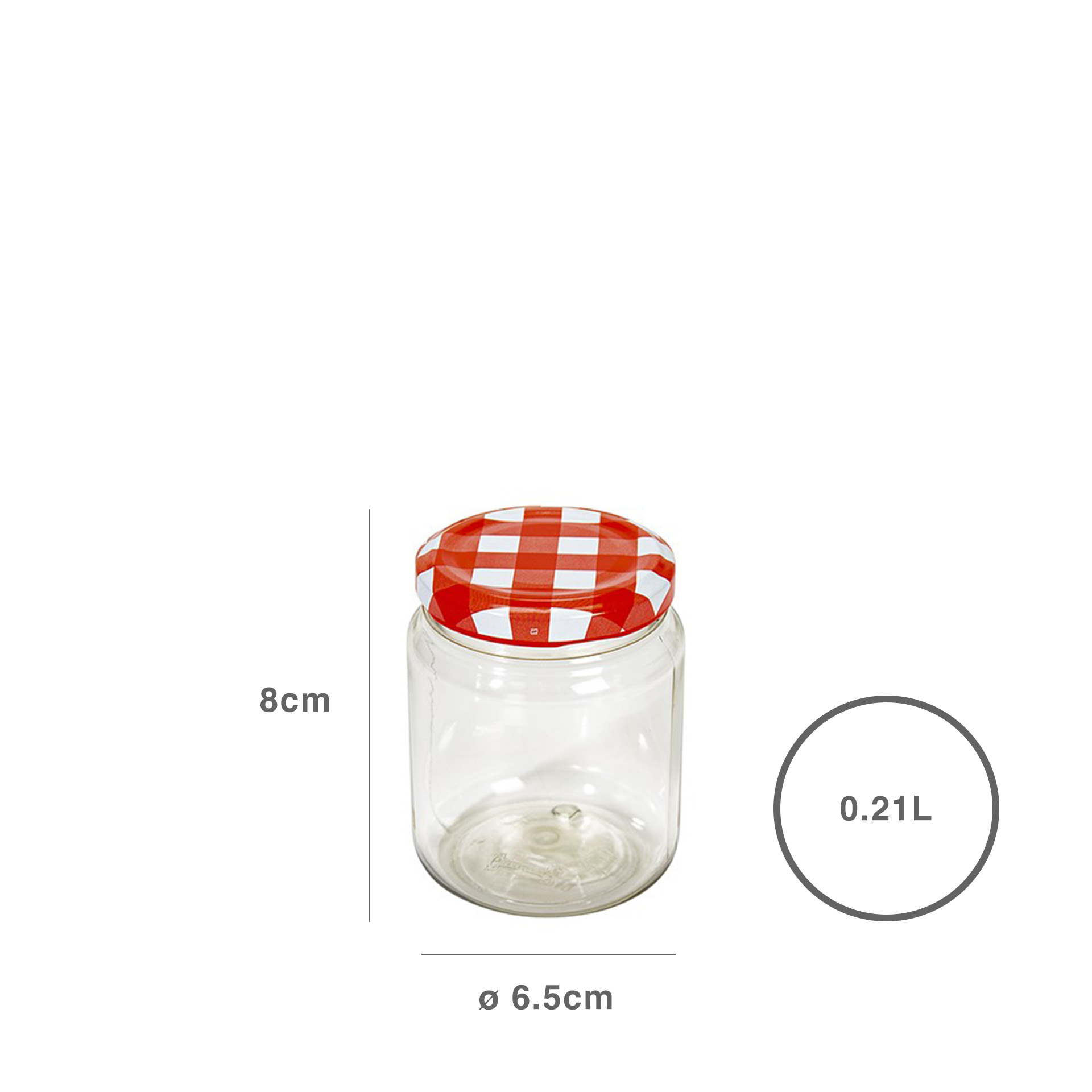 Frasco Plástico Vichy Vermelho 210ml 6.5X8cm