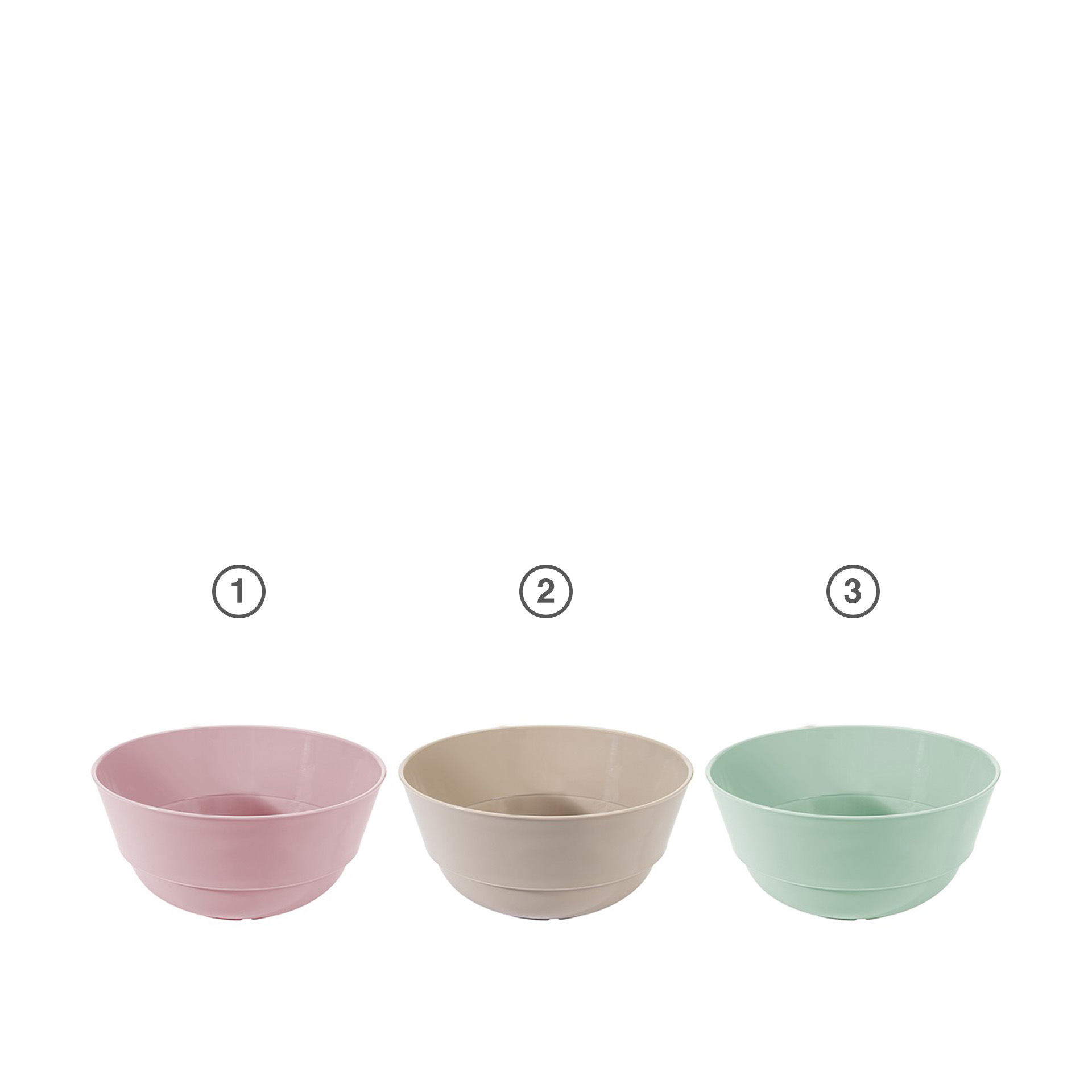 Bacia Plástico Luxe Redondo Multicor 3900ml 25X11.8cm
