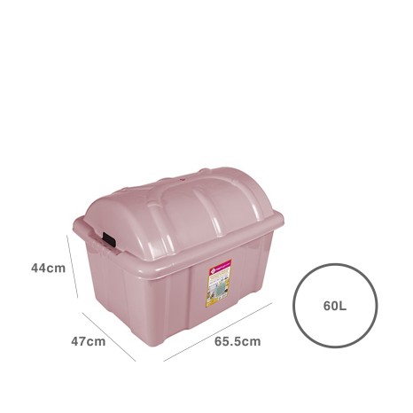 Baú Arrumos Plástico Bege 60l 65.5X47X44cm - Image product