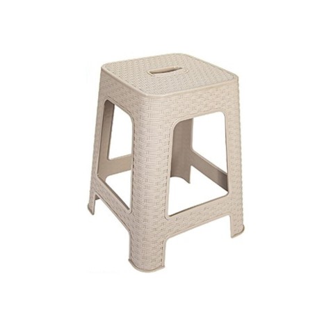 Banco Plástico Rattan Bege 45.5cm - Image product
