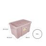 Caixa Arrumos com Rodas Plstico Rosa 55l 59X40.5X35.7cm