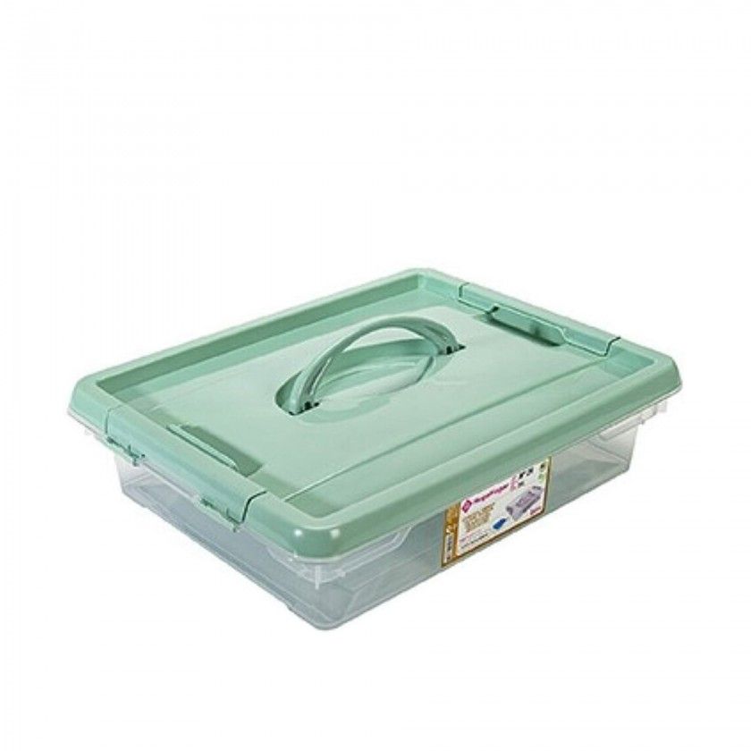 Caixa Arrumos com Asa Plástico Incolor 5l 37.3X28.4X8.8cm Caixa Arrumos com Asa Plástico Incolor 5l 37.3X28.4X8.8cm
