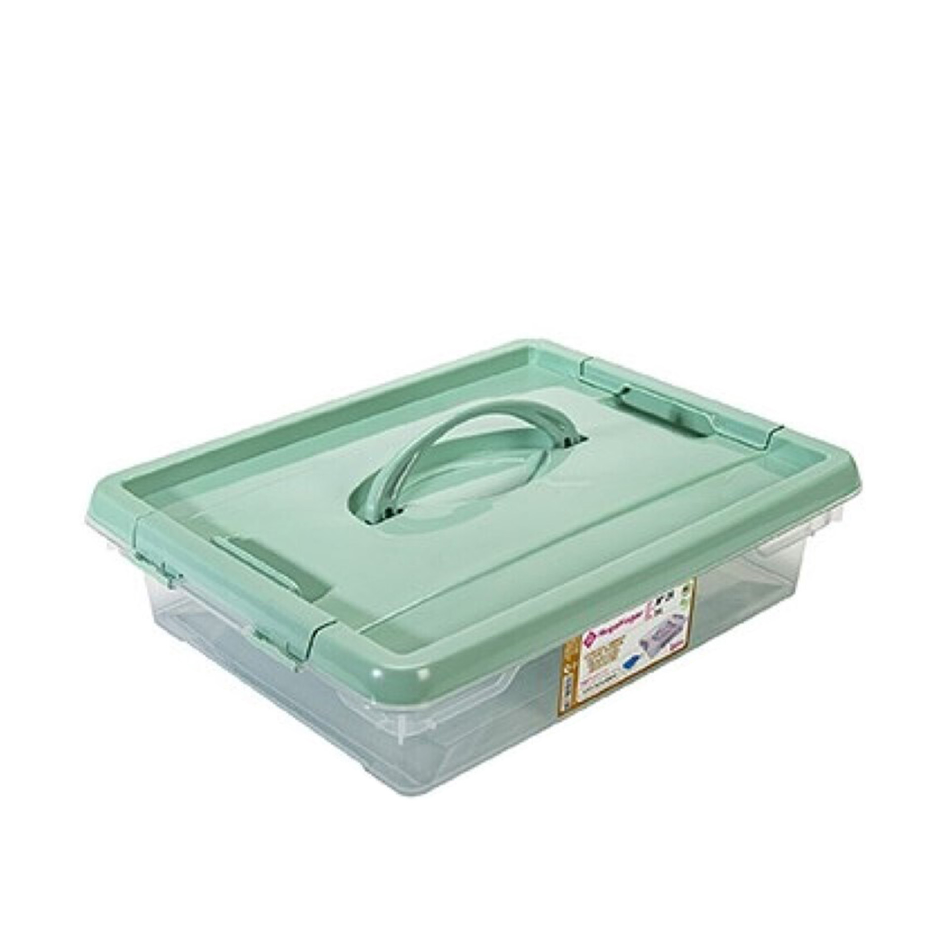 Caixa Arrumos com Asa Plástico Incolor 5l 37.3X28.4X8.8cm