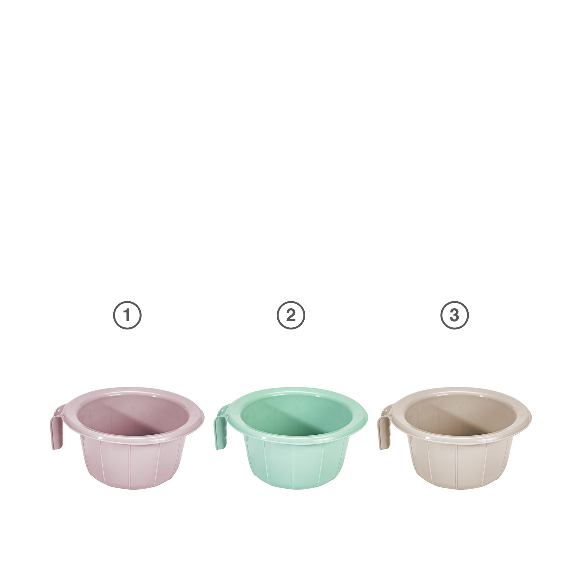 Bacia Plástico Redondo Multicor 2500ml 24X12cm