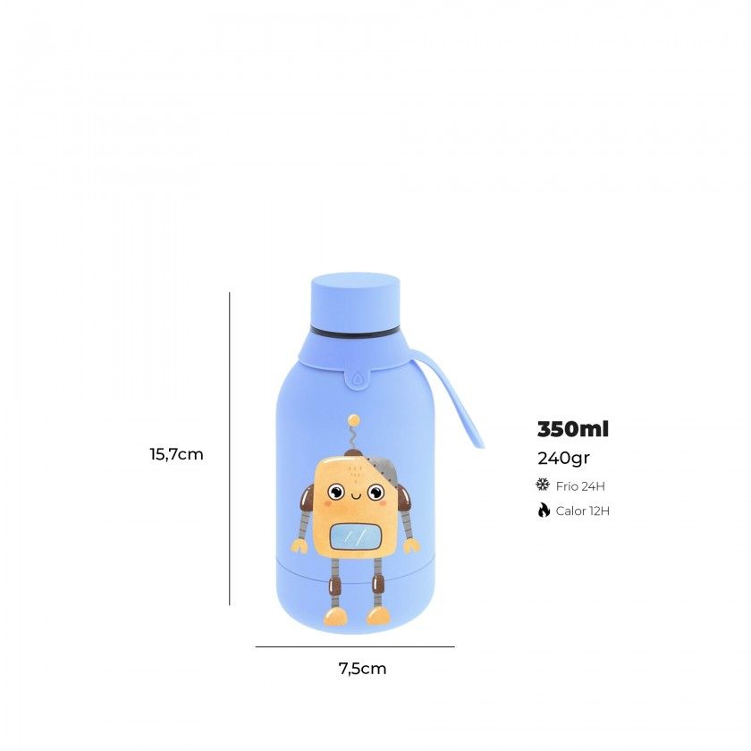 Garrafa Água Inox Sky Robots 350ML Garrafa Água Inox Sky Robots 350ML