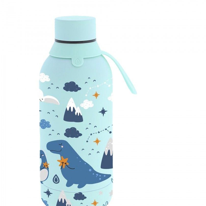 Garrafa Água Inox Mint Dino 500ML Garrafa Água Inox Mint Dino 500ML