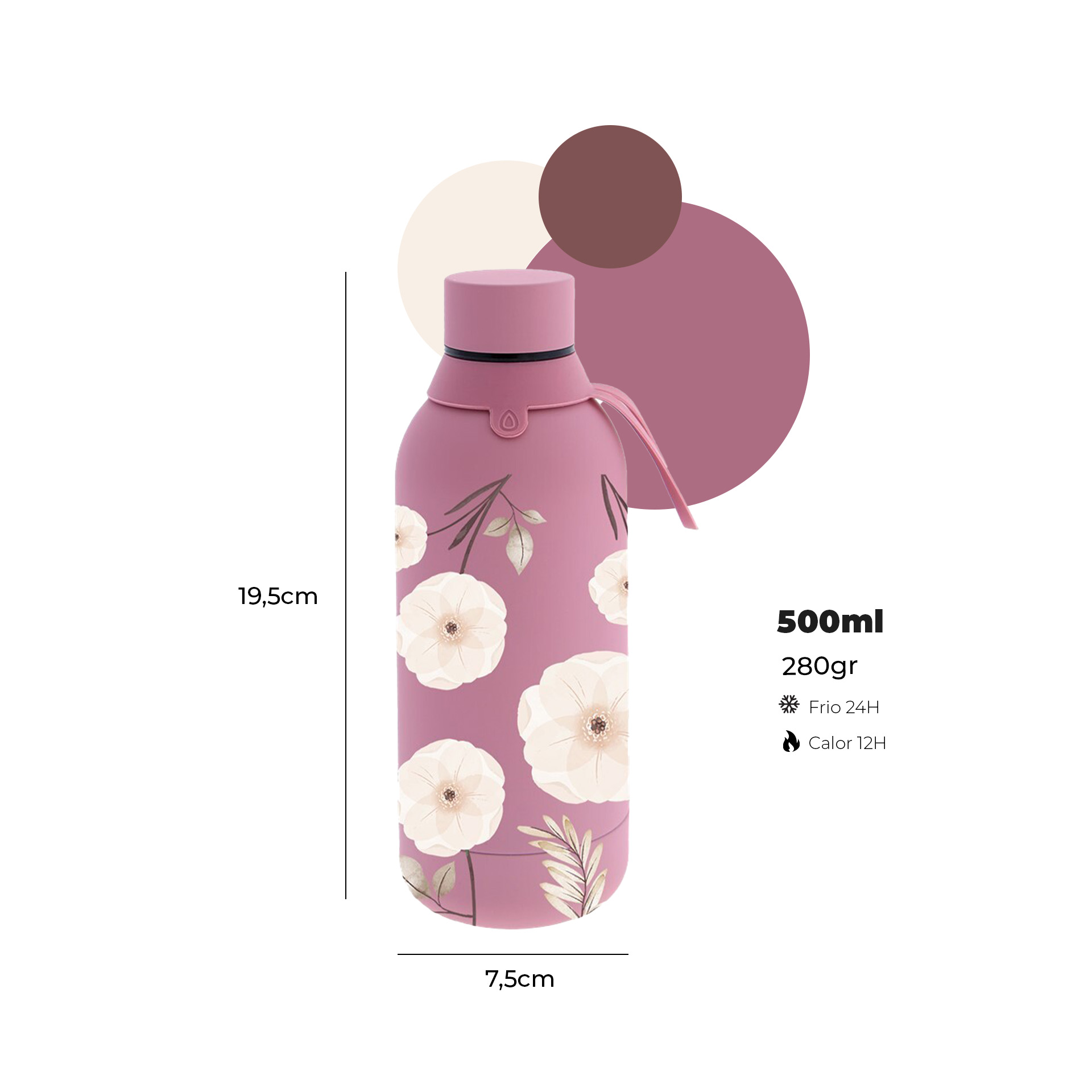 Garrafa Água Inox Makeup 500ML