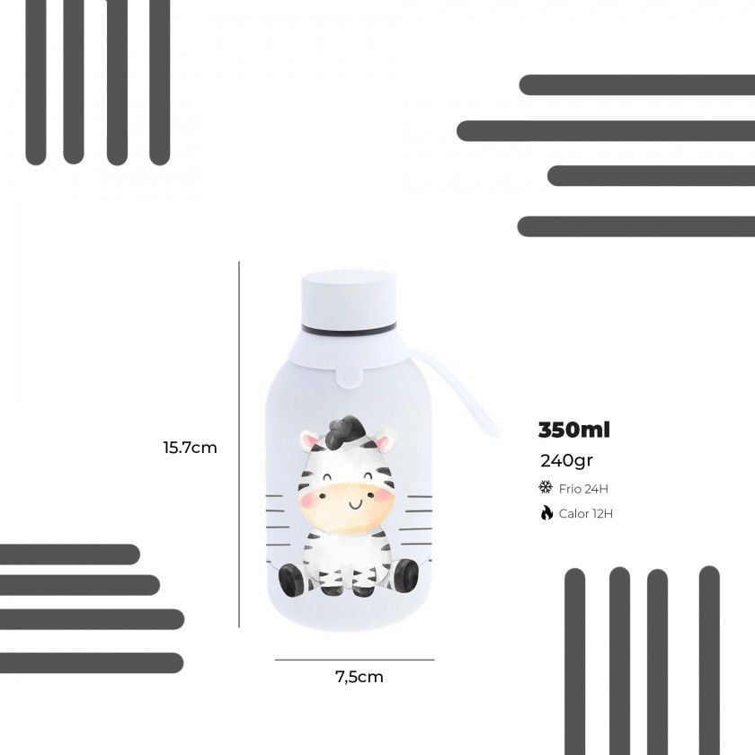 Garrafa gua Inox Ice Zebra 350ML