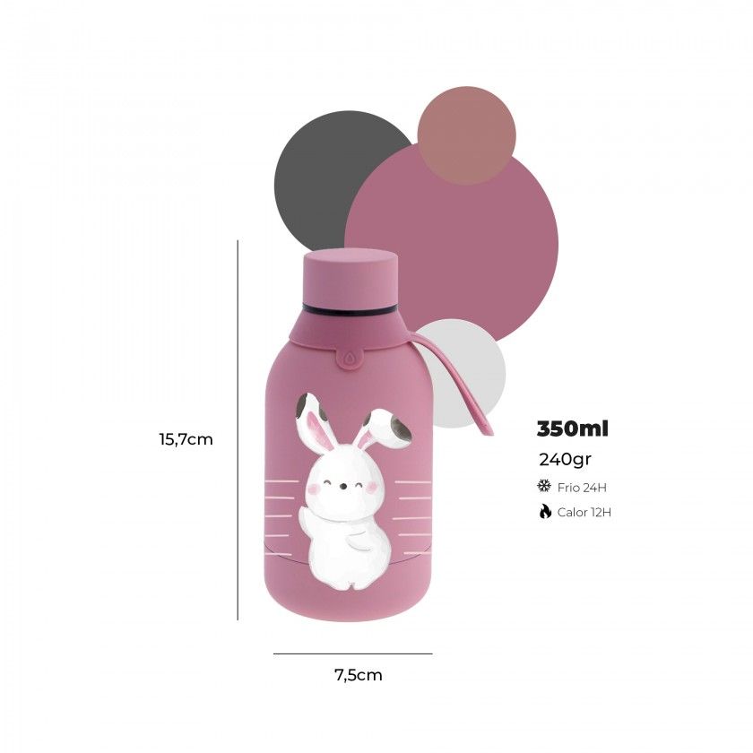 Garrafa gua Inox Makeup Rabbit 350ML