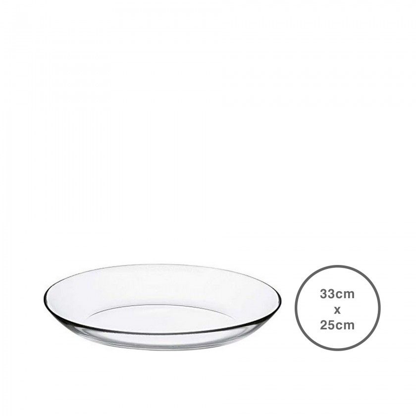 Prato Vidro Invitation Oval 33X25cm Prato Vidro Invitation Oval 33X25cm