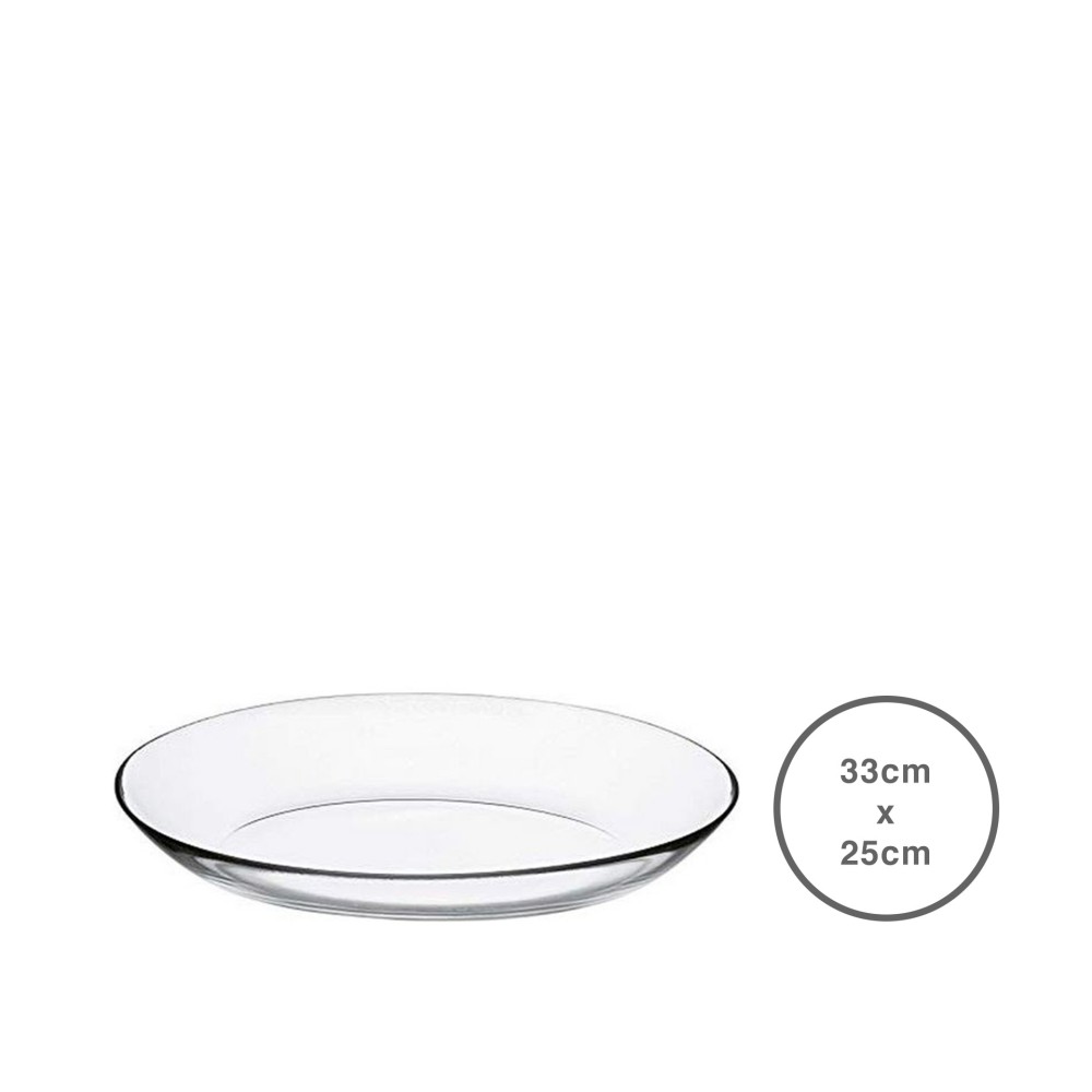 Prato Vidro Invitation Oval 33X25cm